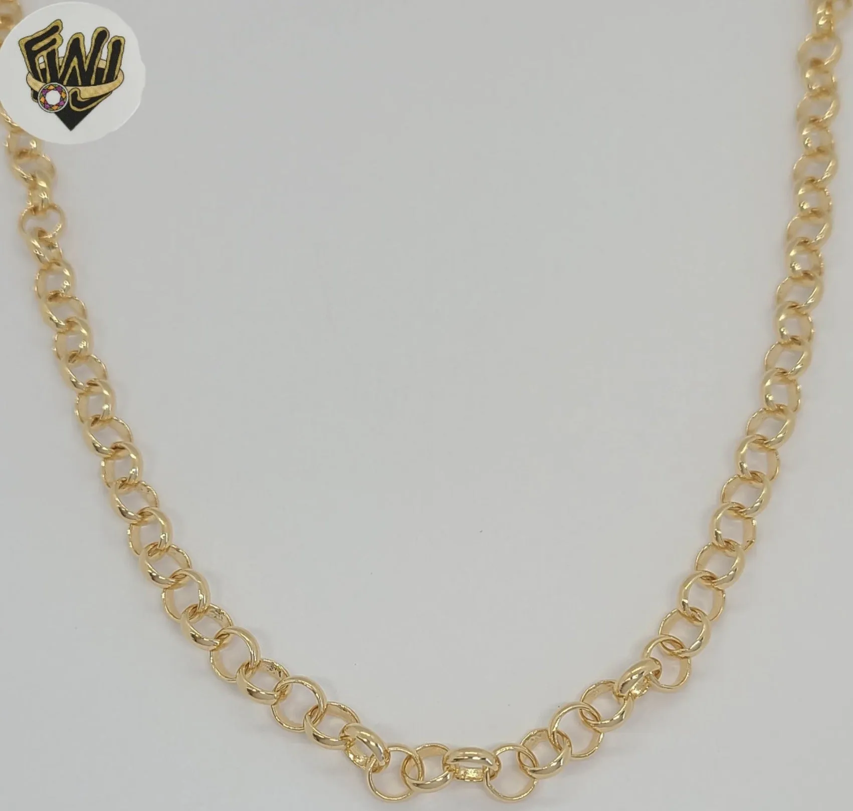 (1-1887) Gold Laminate - 7mm Rolo Link Chain - BGF