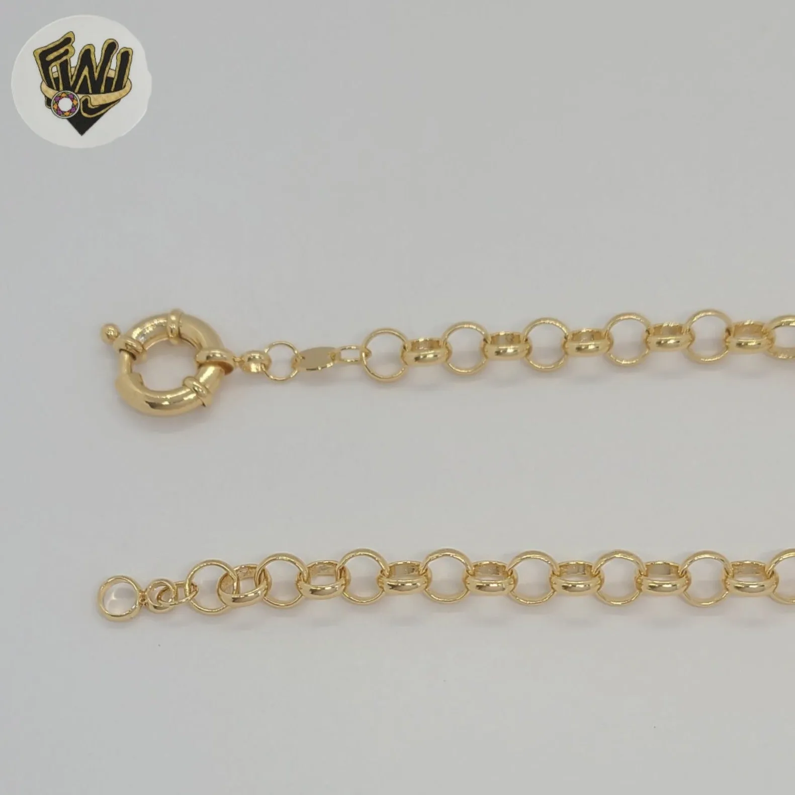 (1-1887) Gold Laminate - 7mm Rolo Link Chain - BGF