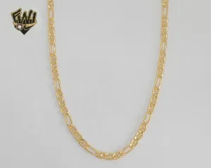 (1-1935) Gold Laminate - 3mm Alternative Figaro Link Chain - BGF