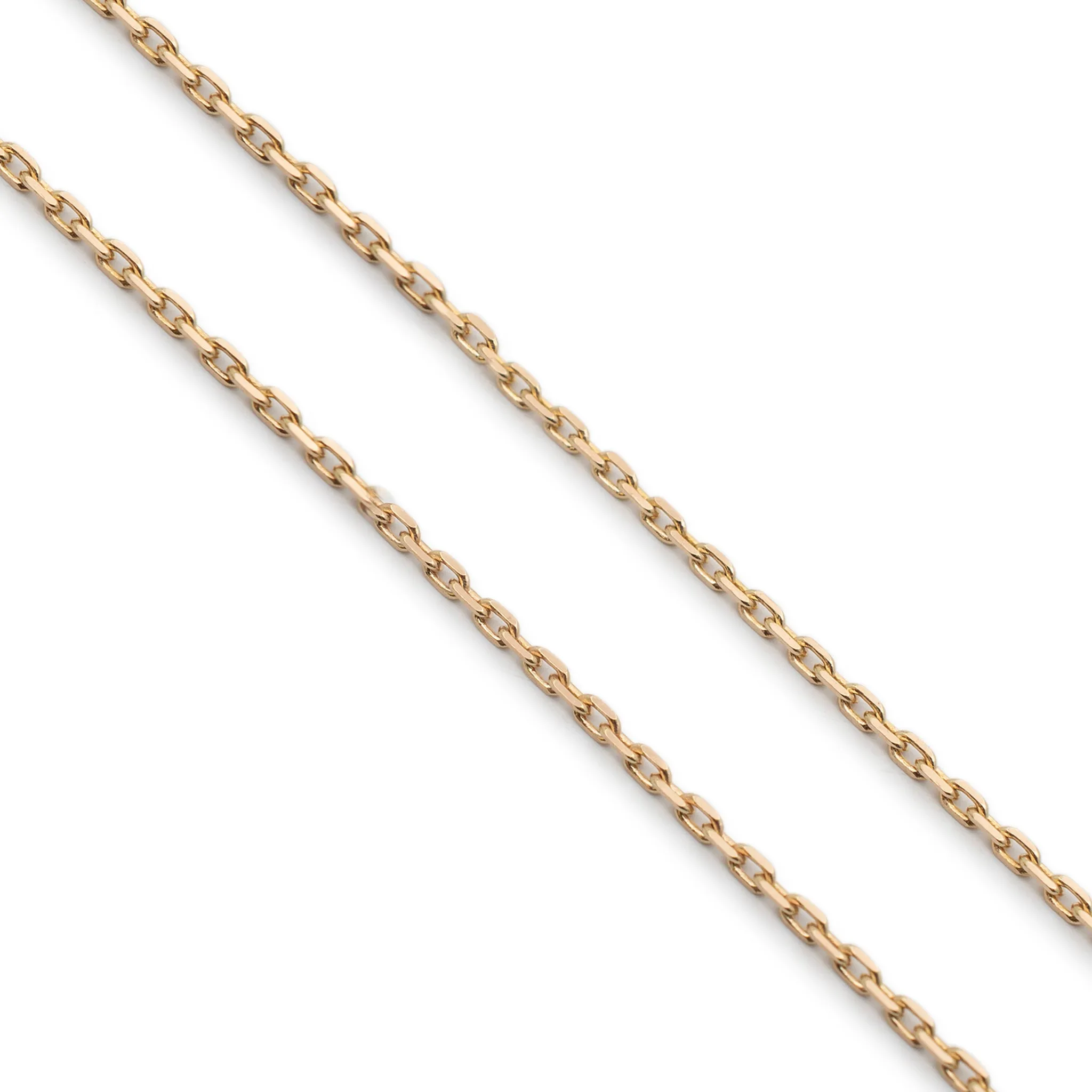 14K Yellow Gold Diamond Cut Chain Necklace