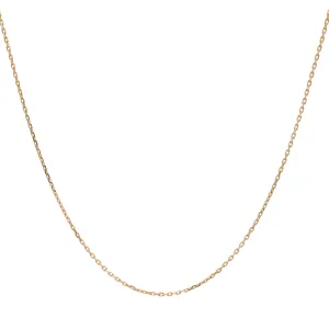 14K Yellow Gold Diamond Cut Chain Necklace