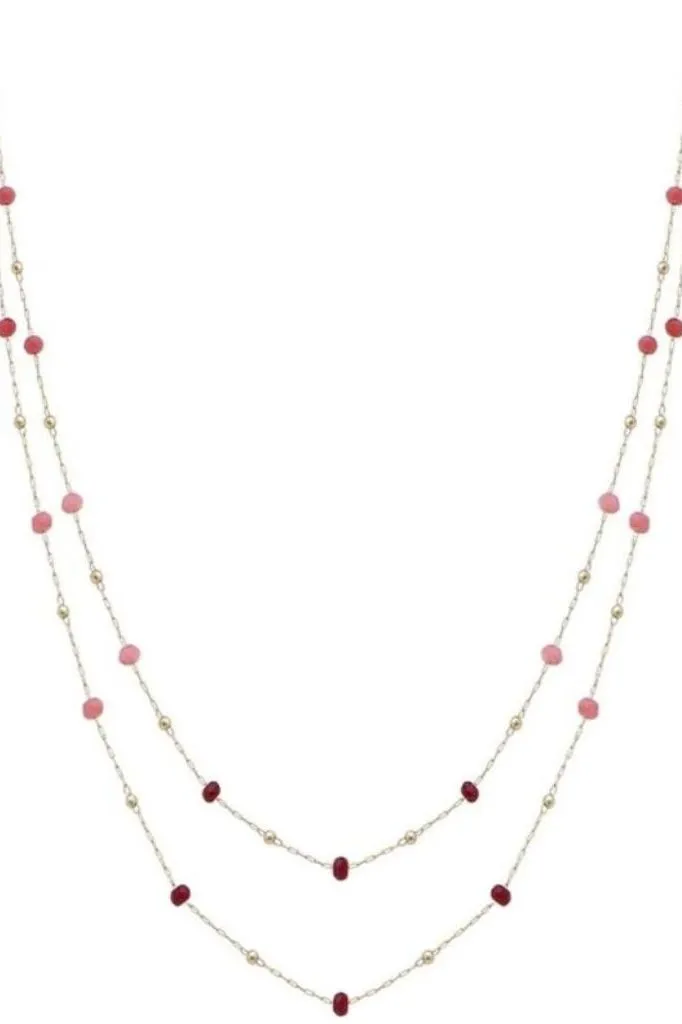 2 Row Glass Necklace