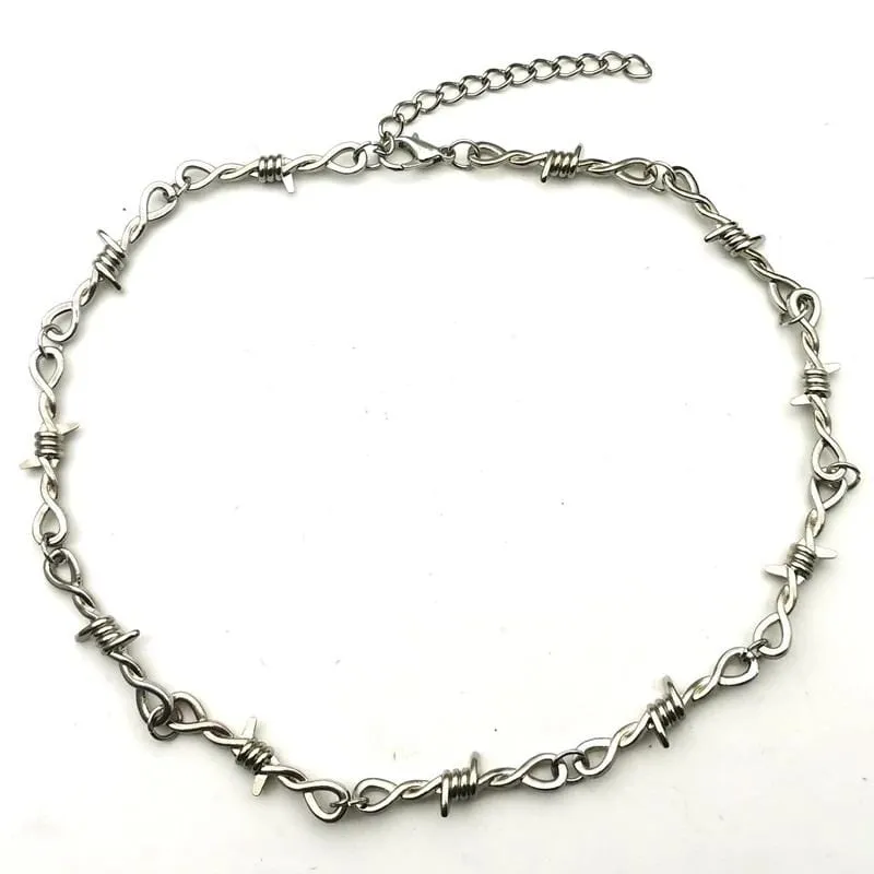 Barbed Wire Choker Necklace