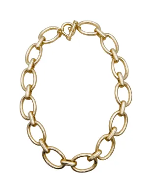 Brushed Matte Link Necklace
