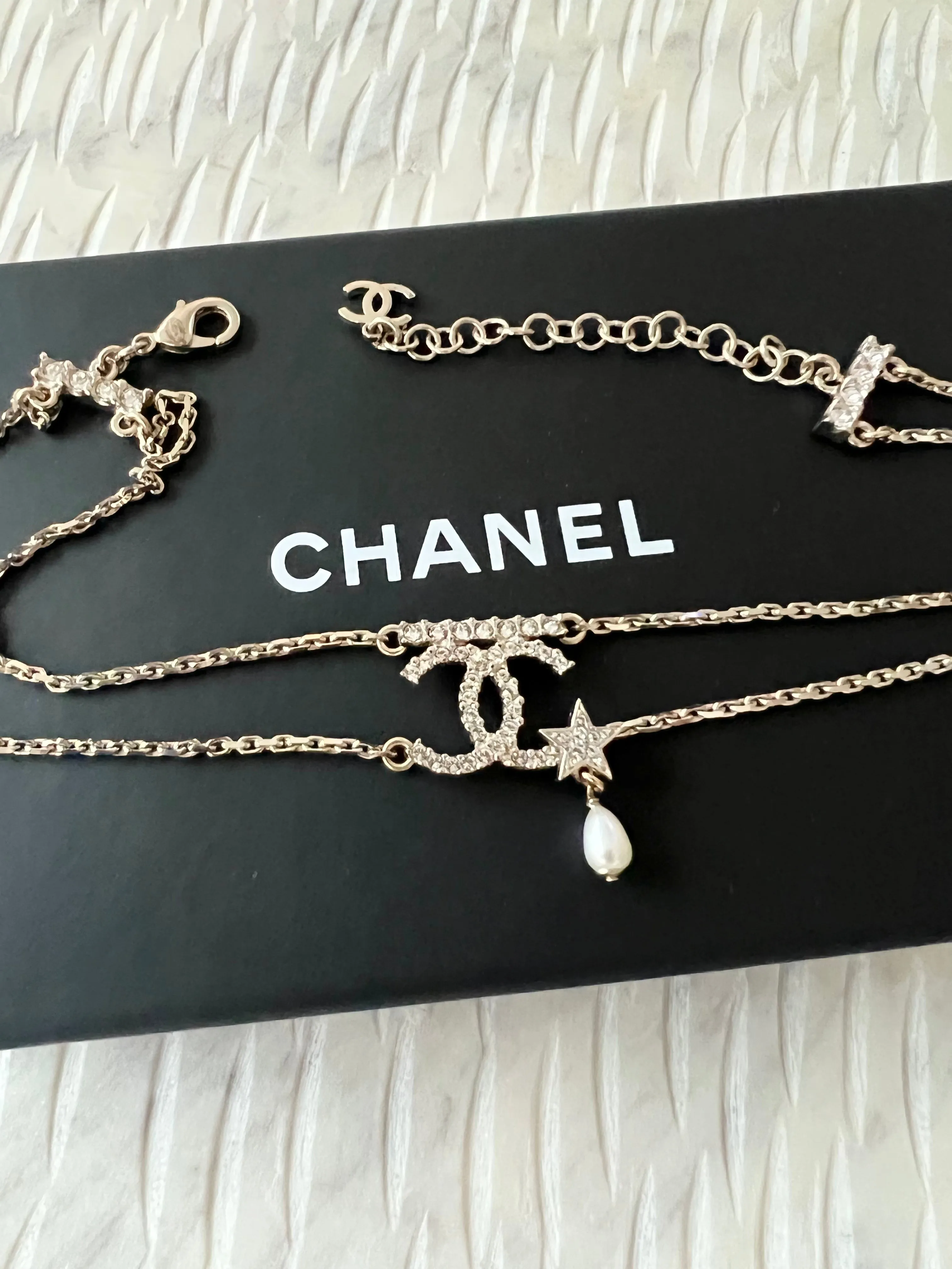 Crystal-Encrusted Chanel CC Choker