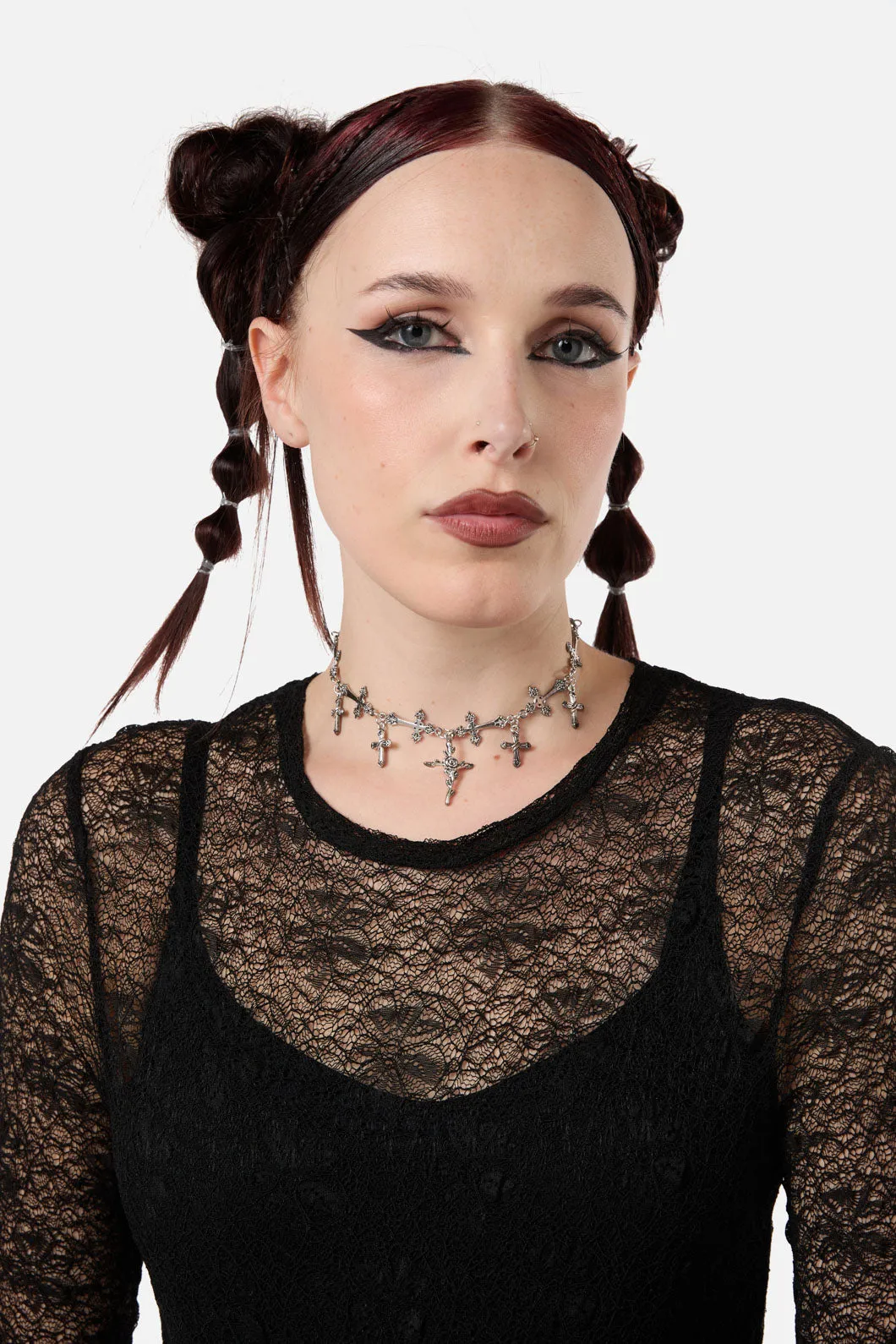 Crosses Choker Necklace