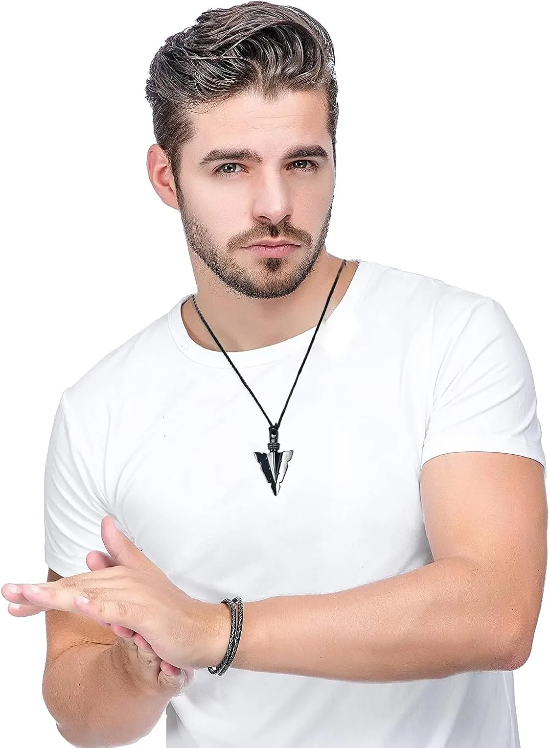 Hearbeingt Urn Necklace for Men Arrowhead Cremation Ash Jewelry Memorial Lockets Pendant Keepsakes for Human Ashes for Women Memory Gift