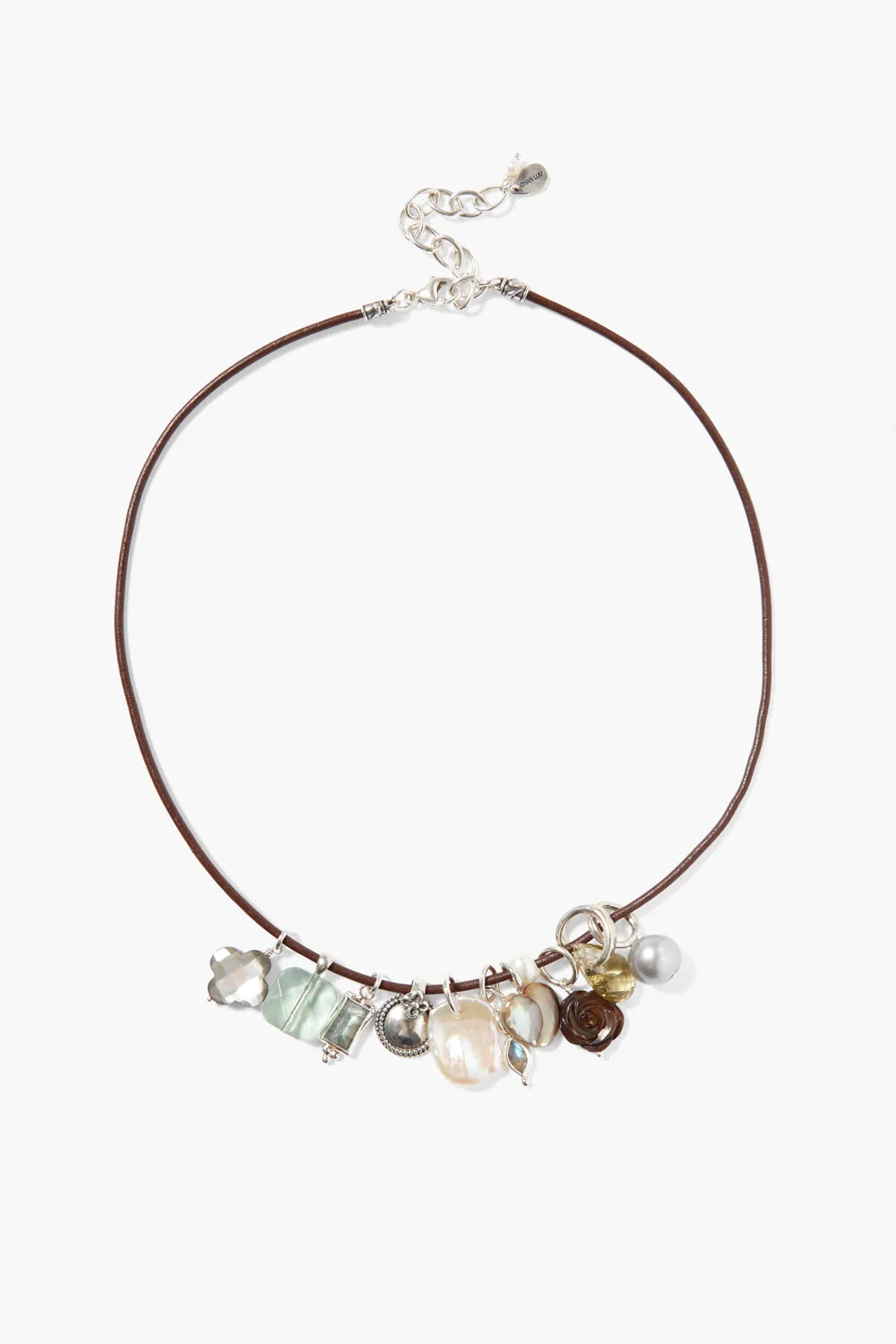Silver Mixed Mariposa Charm Necklace - Elegant & Unique Design for Stylish Accessories