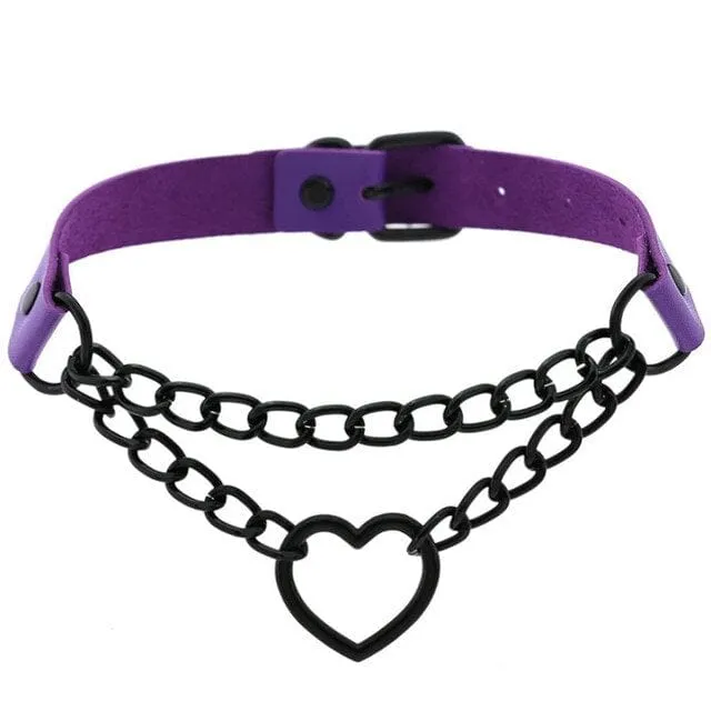 NVU Gothic Heart Choker Jewelry