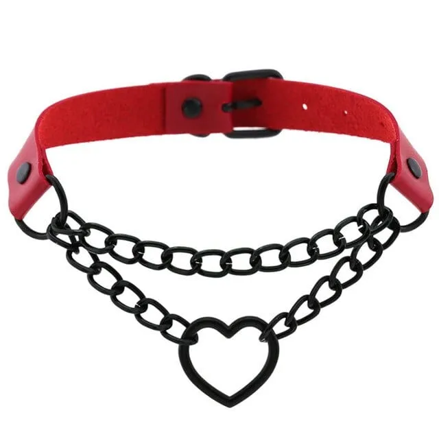 NVU Gothic Heart Choker Jewelry
