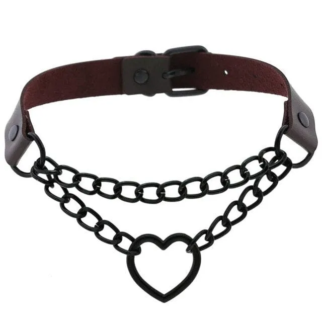 NVU Gothic Heart Choker Jewelry