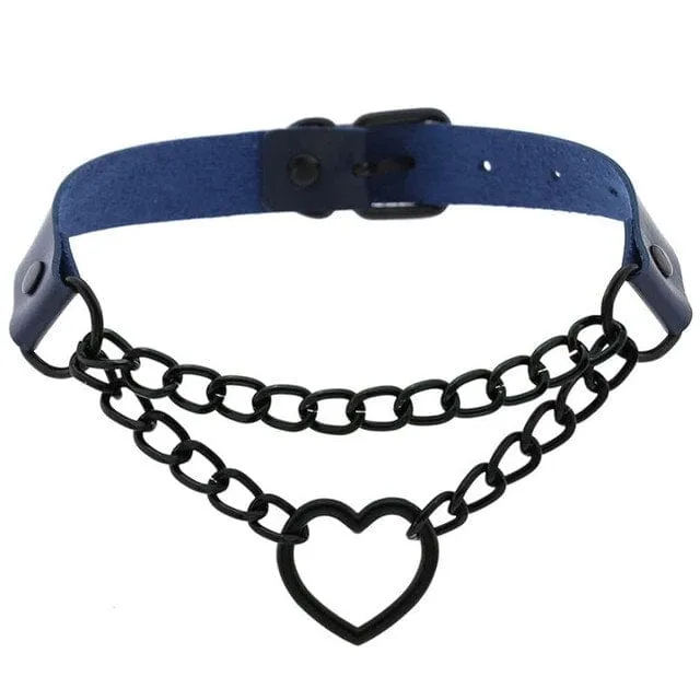NVU Gothic Heart Choker Jewelry