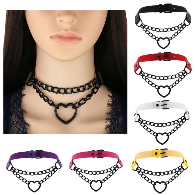 NVU Gothic Heart Choker Jewelry