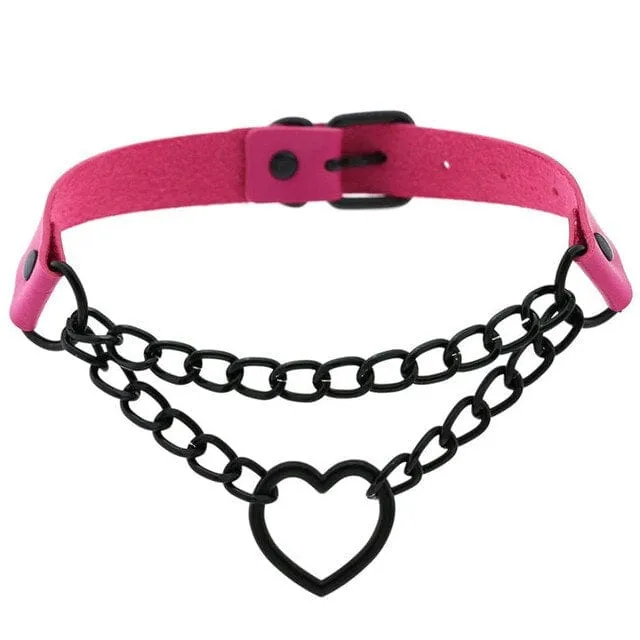 NVU Gothic Heart Choker Jewelry