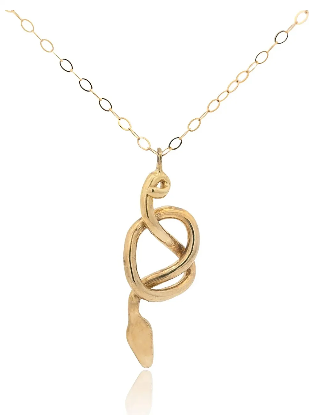 Nyoka Gold Knotted Snake Necklace