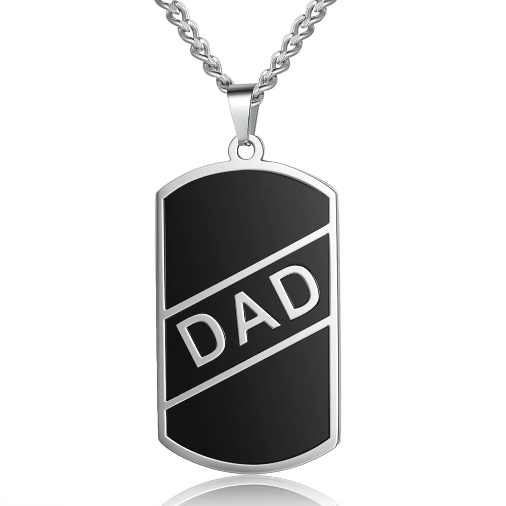 Personalized Dog Tag Necklace- Picture Pendant- Cool Gifts For Dad