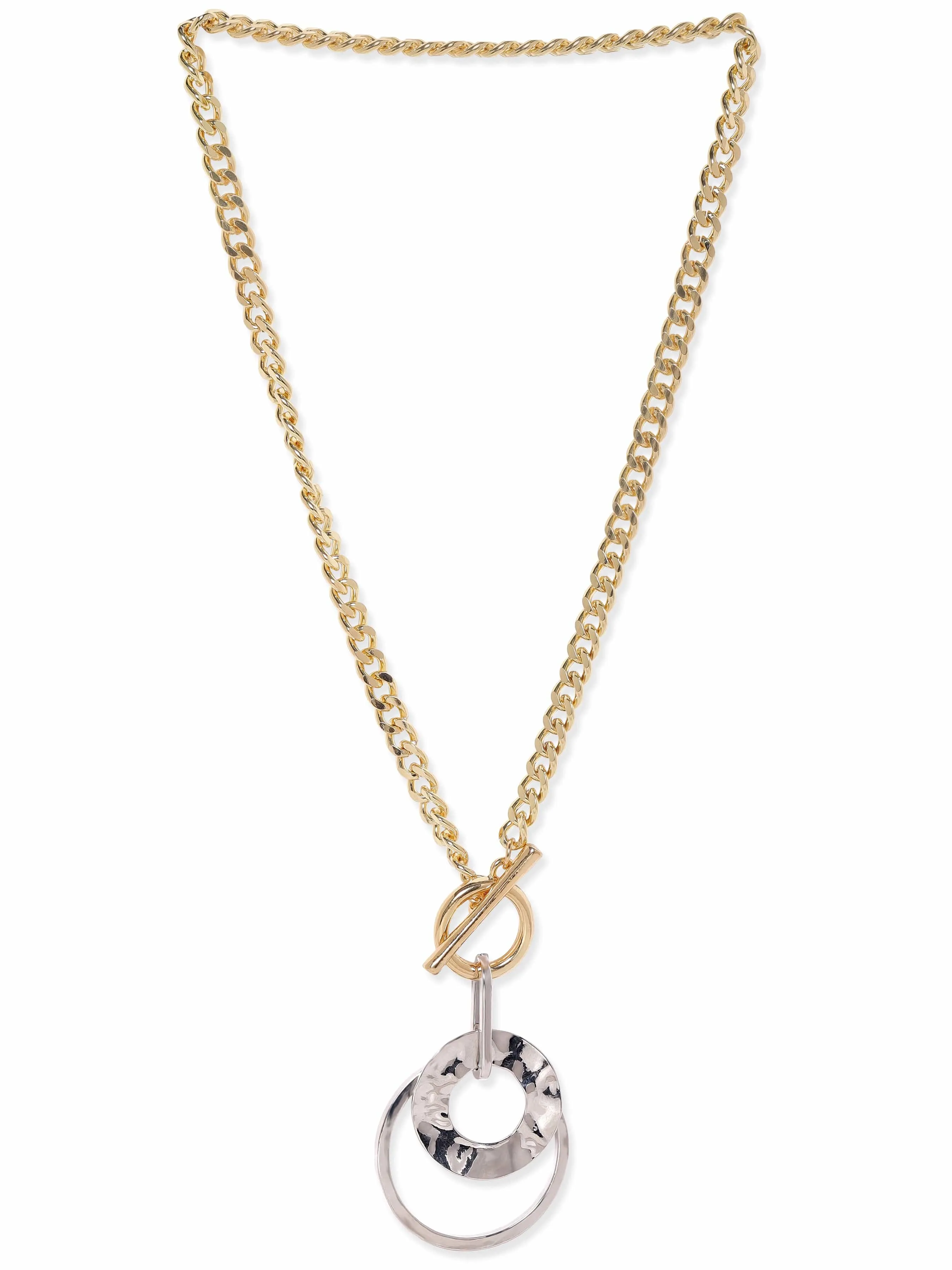 Rubans Voguish 22K Gold Plated Cuban Chain statement Copper Necklace