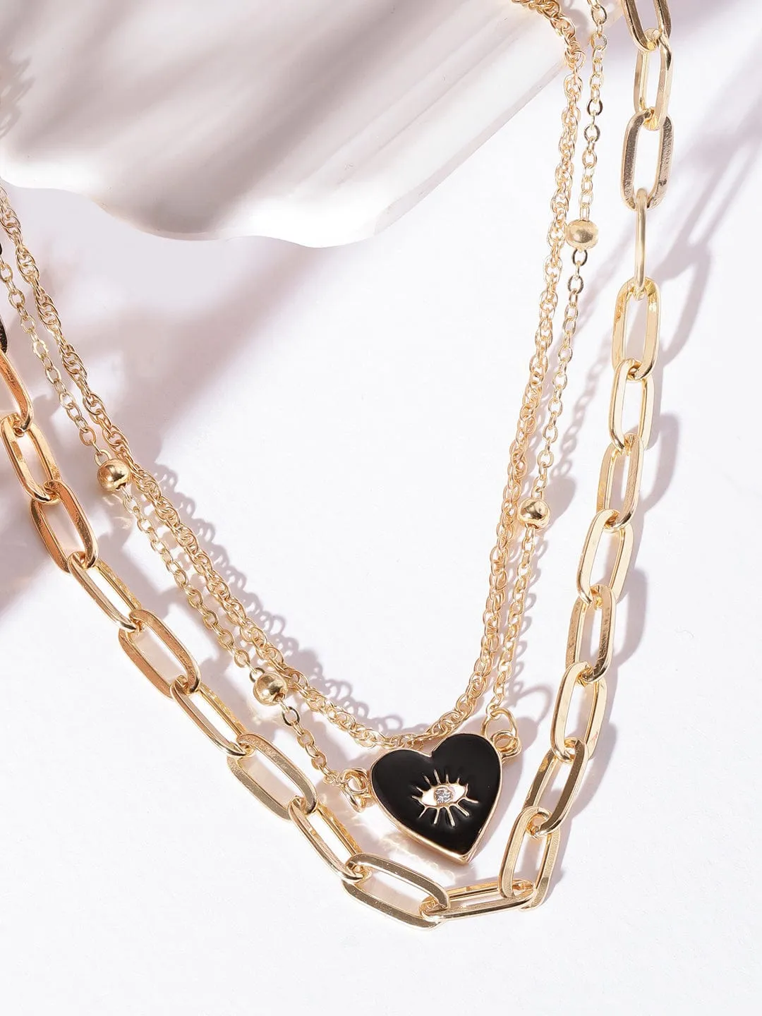 Rubans Voguish Multi Crystal & Charm Beaded Necklace