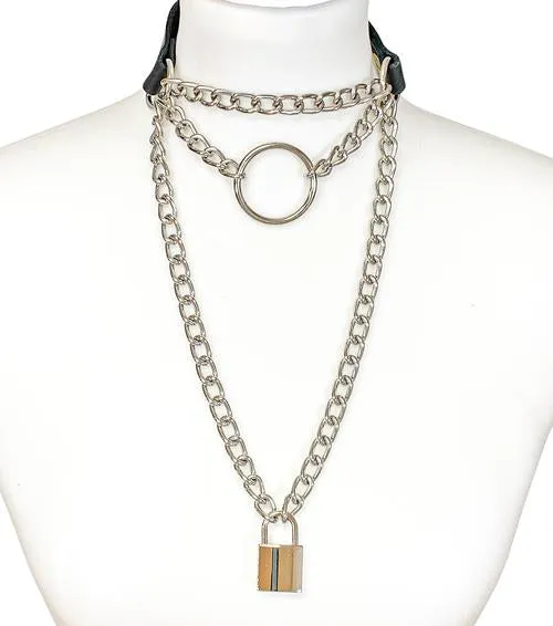 Triple Chain Lock Choker