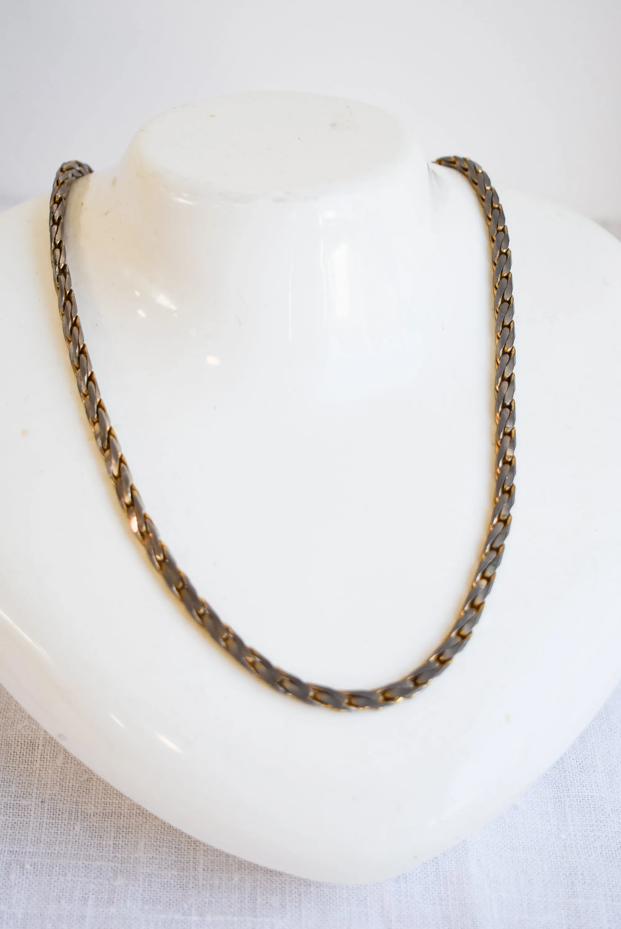 Unique silver & gold coloured chunky twist chain