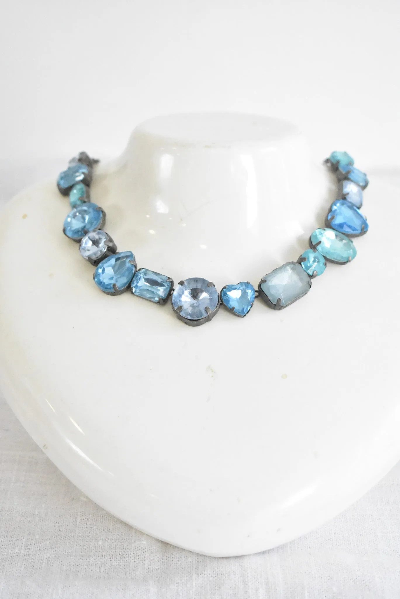 Vintage gem costume choker necklace