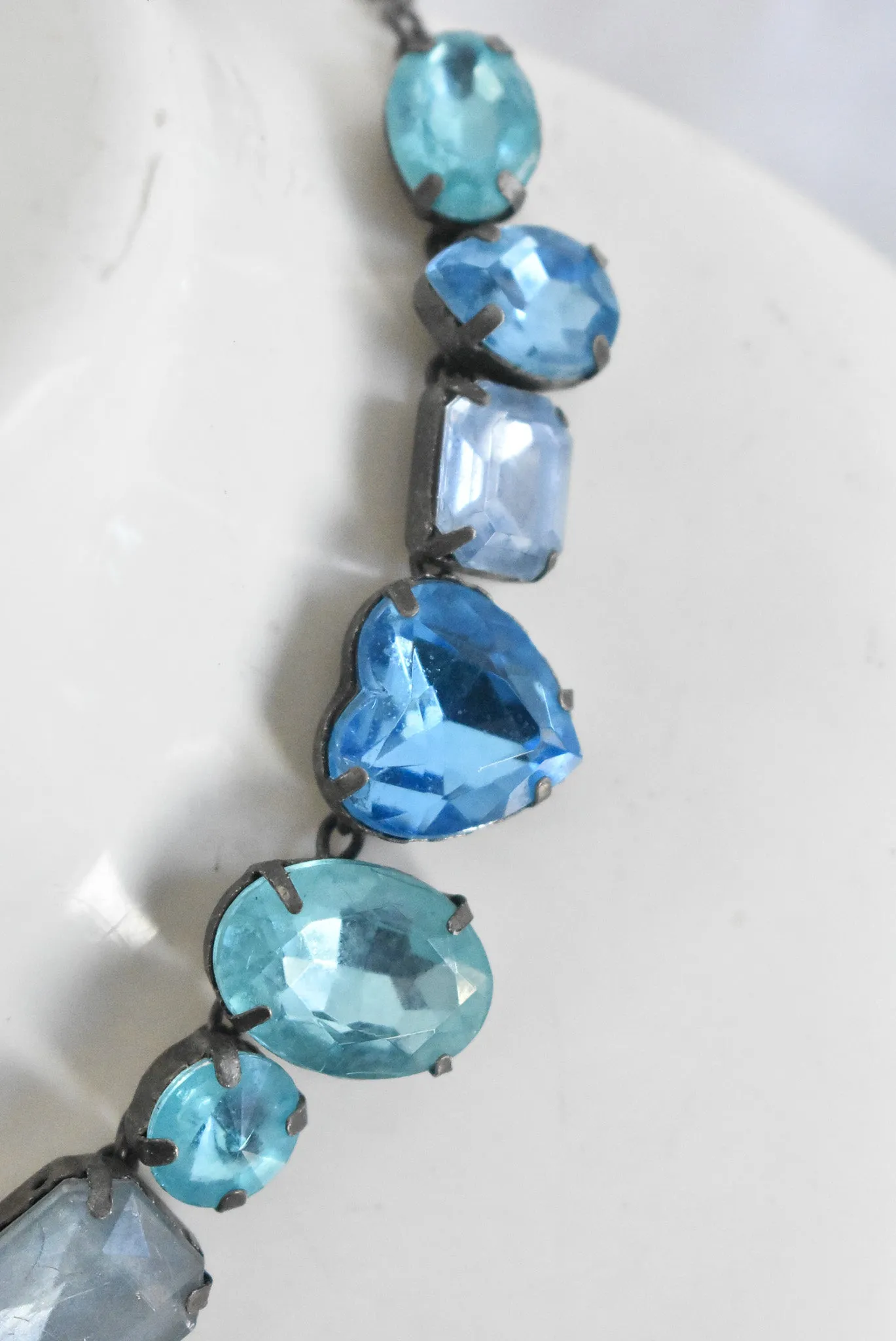 Vintage gem costume choker necklace