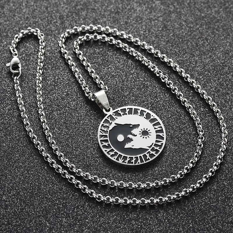 Yin Yang Wolf Necklace