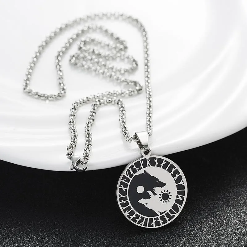 Yin Yang Wolf Necklace