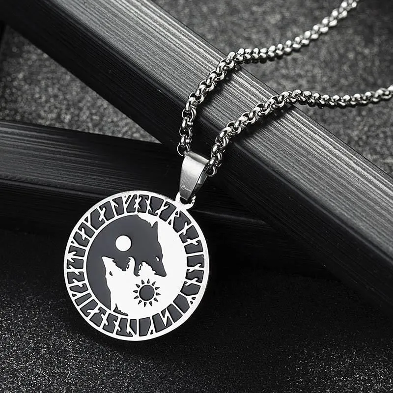 Yin Yang Wolf Necklace