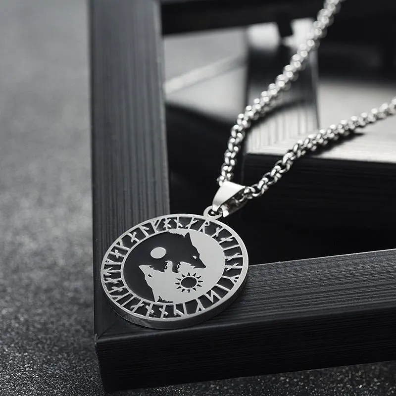 Yin Yang Wolf Necklace